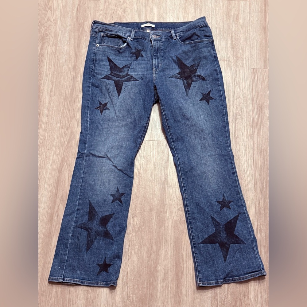 Levi's Blue Flare Jeans with Stars